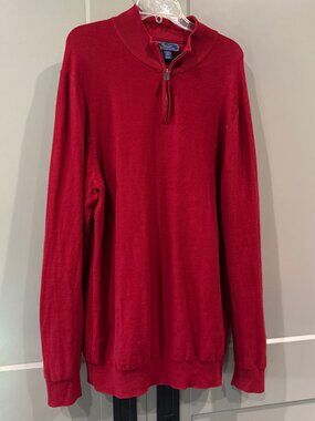 Wilkens Bros. Heritage Collection Maroon  XXL Zip Neck Men's Pullover Sweater